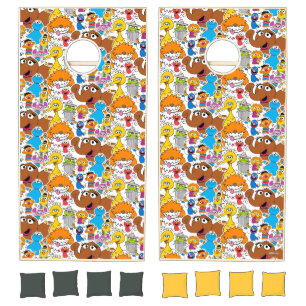 Sesame Street Pals Doodley Pattern Cornhole Set