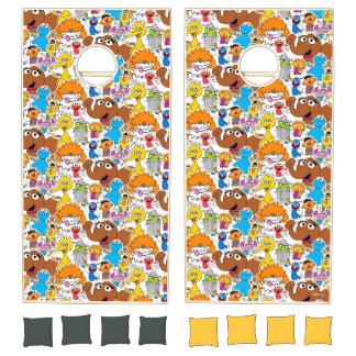 Sesame Street Pals Doodley Pattern Cornhole Set