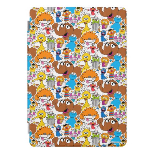Sesame Street Pals Doodley Pattern iPad Pro Cover