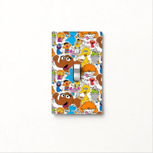 Sesame Street Pals Doodley Pattern Light Switch Cover