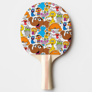 Sesame Street Pals Doodley Pattern Ping Pong Paddle