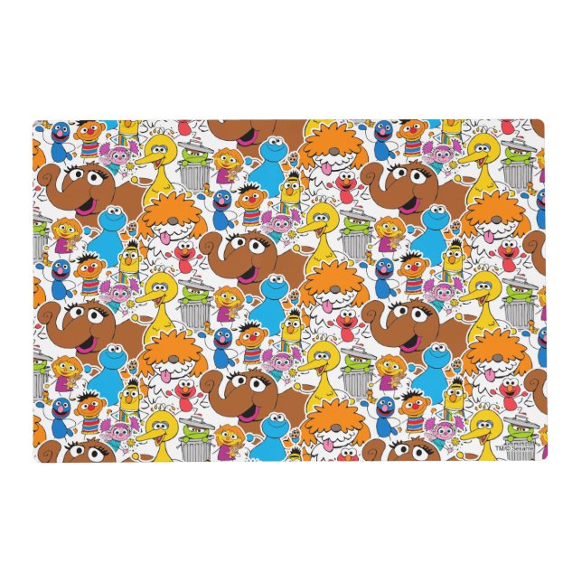 Sesame Street Pals Doodley Pattern Placemat (Front)