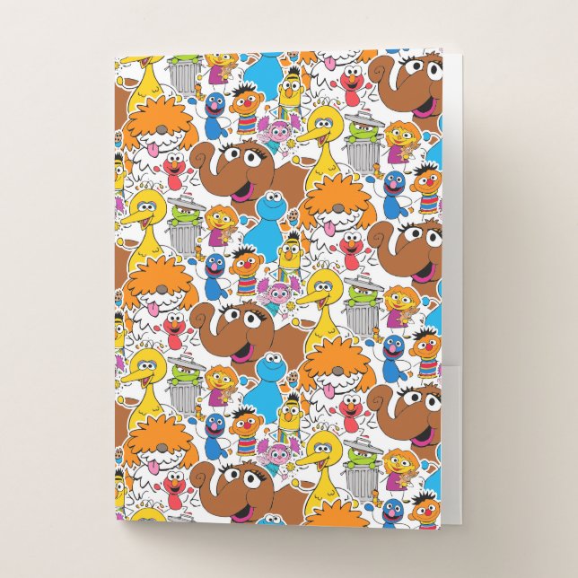 Sesame Street Pals Doodley Pattern Pocket Folder (Front)
