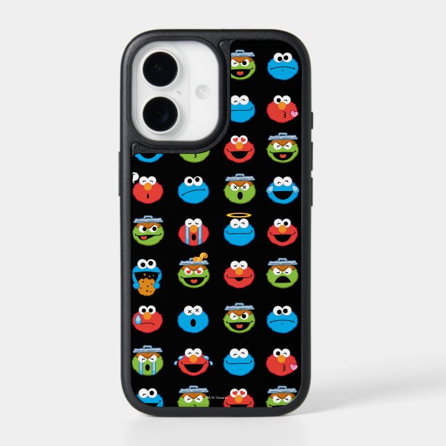 Sesame Street Pals Emoji Pattern Otterbox iPhone Case (Back)