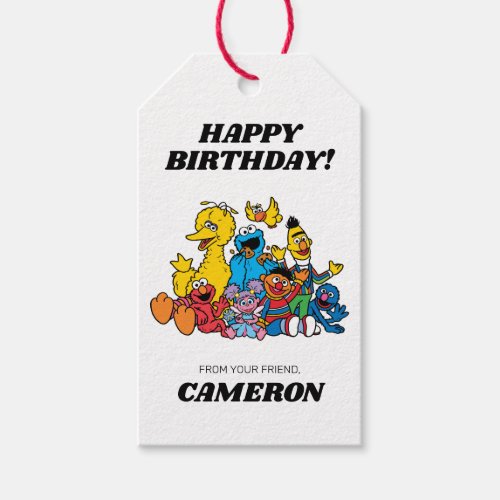 Sesame Street Pals Happy Birthday From Gift Tags