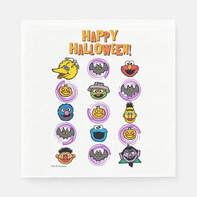 Sesame Street Pals - Happy Halloween! Paper Napkins (Front)