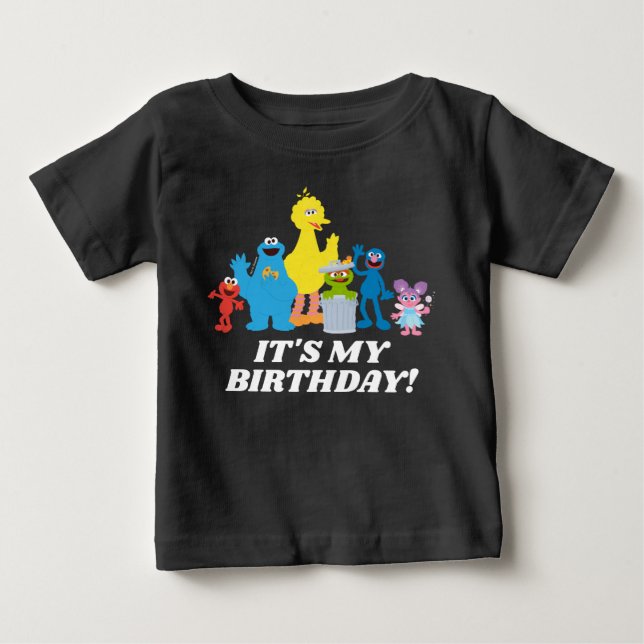 Sesame Street Pals | It's My Birthday Baby T-Shirt (Front)