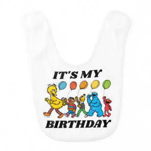 Sesame Street Pals | It's My Birthday Balloons Baby Bib