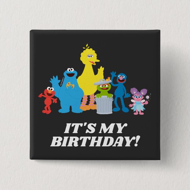 Sesame Street Pals | It's My Birthday Button (Front)
