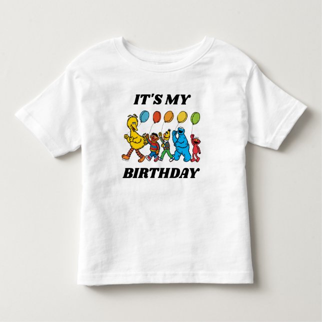 Sesame Street Pals | It's My Birthday Toddler T-shirt (Front)