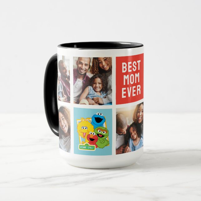 Sesame Street Pals | Mom Photo Collage Mug (Front Left)