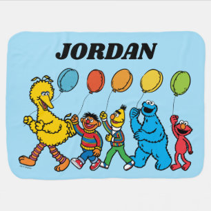 Sesame Street Pals Party Balloons Baby Blanket