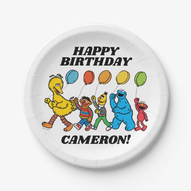 Sesame Street Pals | Party Balloons Paper Plates (Front)