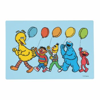 Sesame Street Pals | Party Balloons Placemat by SesameStreet at Zazzle