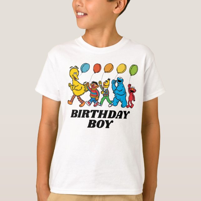 Sesame Street Pals | Party Balloons T-Shirt (Front)