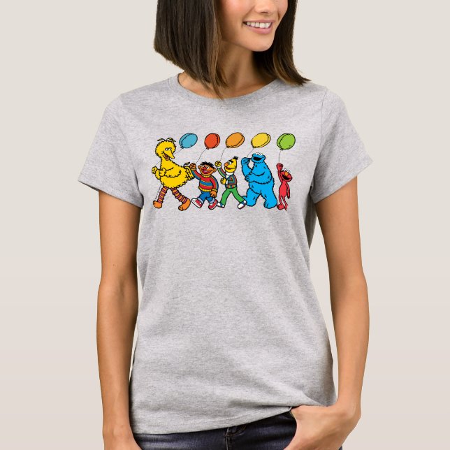 Sesame Street Pals | Party Balloons T-Shirt (Front)
