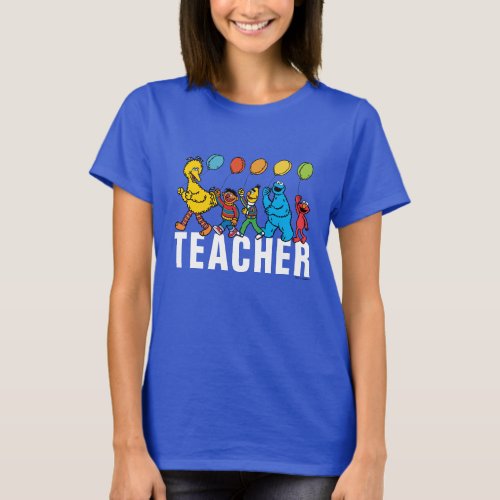 Sesame Street Pals  Party Balloons Teacher T_Shirt