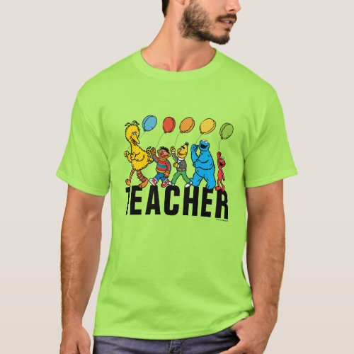 Sesame Street Pals  Party Balloons Teacher T_Shirt