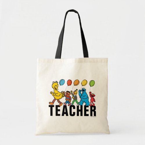Sesame Street Pals  Party Balloons Teacher Tote Bag
