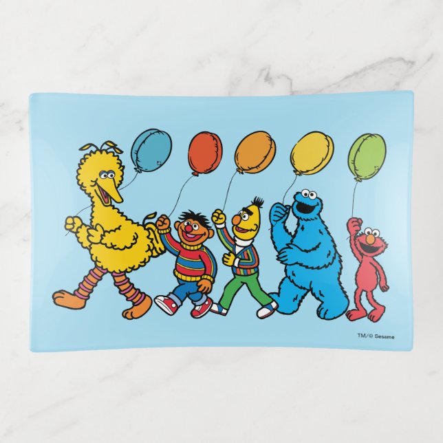 Sesame Street Pals | Party Balloons Trinket Tray (Front)