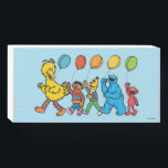 Sesame Street Pals | Party Balloons Wooden Box Sign<br><div class="desc">This fun graphic features all your favorite Sesame Street characters parading with party balloons.   © 2021 Sesame Workshop. www.sesamestreet.org</div>