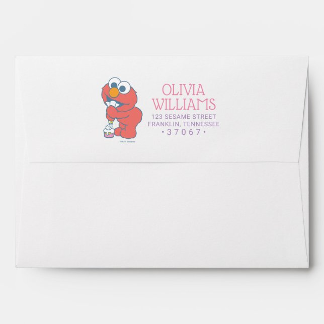 Sesame Street Pals Pastel | 1st Birthday Envelope (Back (Top Flap))