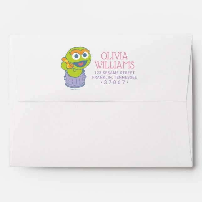 Sesame Street Pals Pastel | 1st Birthday Envelope (Back (Top Flap))