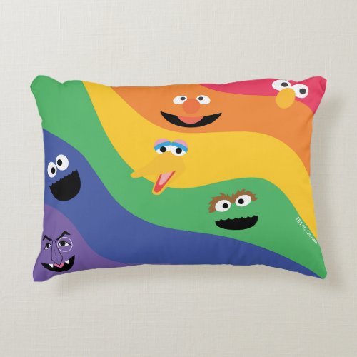 Sesame Street Pals Rainbow Accent Pillow