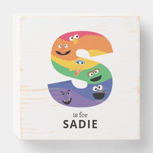 Sesame Street Pals Rainbow Alphabet S Wooden Box Sign