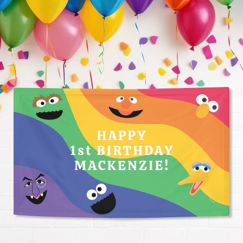 Sesame Street Pals Rainbow Birthday Banner