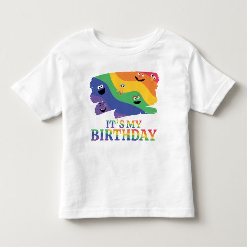 Sesame Street Pals Rainbow Birthday Toddler T_shirt