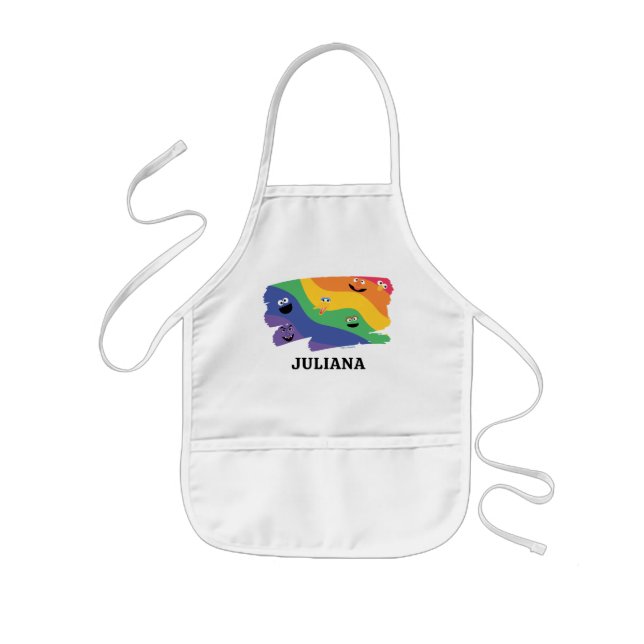 Sesame Street Pals Rainbow Kids' Apron (Front)