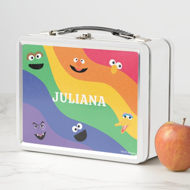 Sesame Street Pals Rainbow Metal Lunchbox (In Situ)