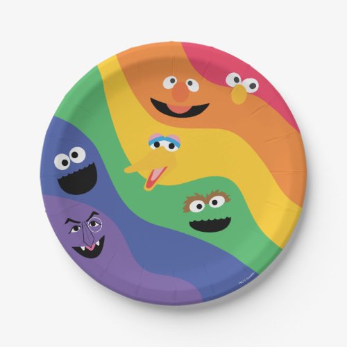 Sesame Street Pals Rainbow Paper Plate