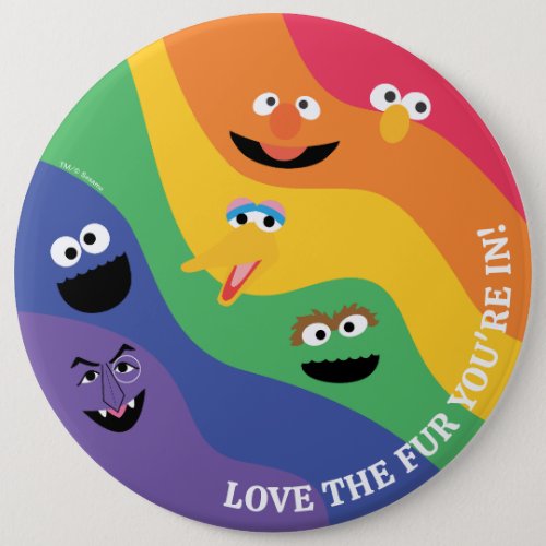 Sesame Street Pals Rainbow Pride Button