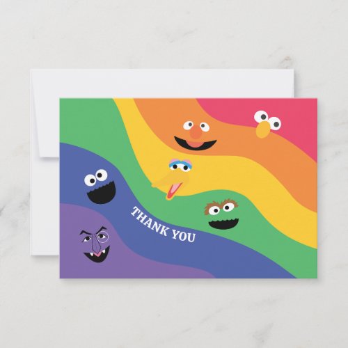 Sesame Street Pals Rainbow Thank You Card