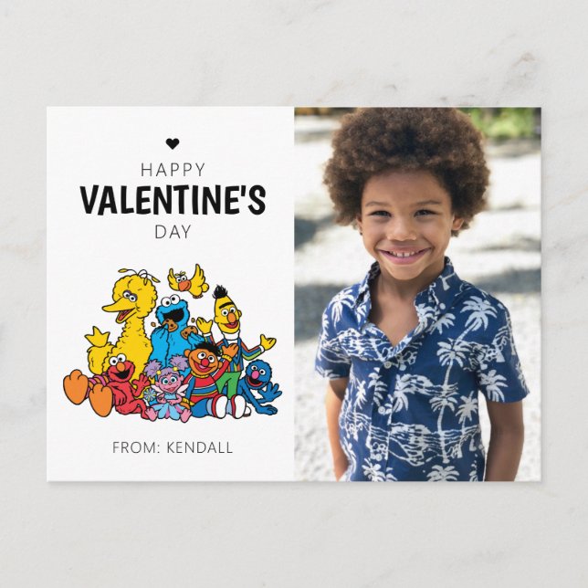 Sesame Street Pals Valentine's Day Postcard (Front)