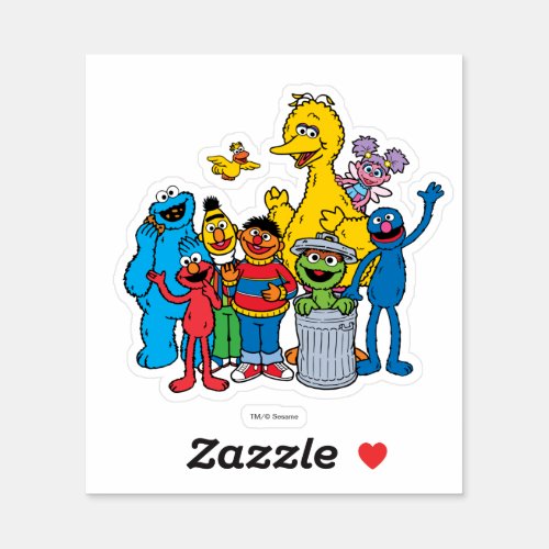 Sesame Street Pals Waving Sticker