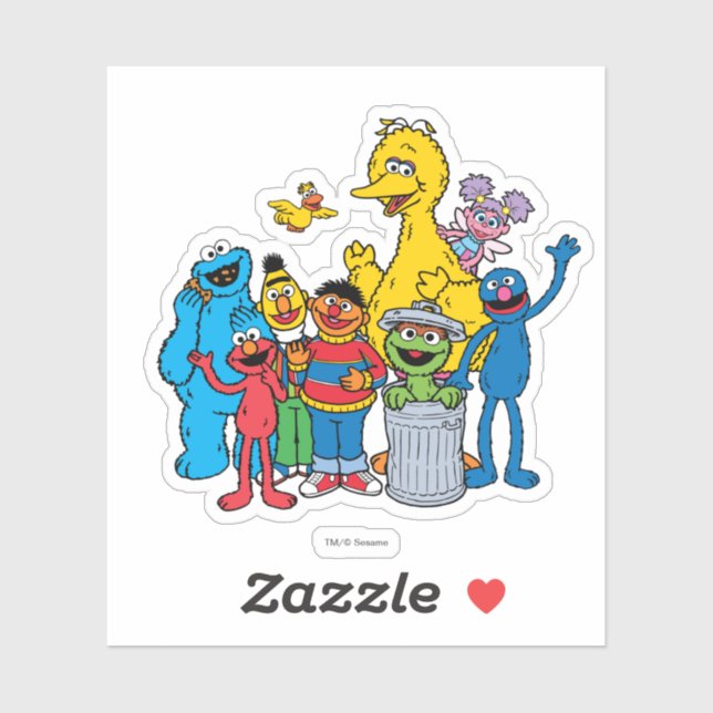 Sesame Street Pals Waving Sticker (Sheet)
