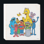 Sesame Street Pals Waving Wooden Box Sign<br><div class="desc">This cute design features all your favorite Sesame Street characters waving.   © 2021 Sesame Workshop. www.sesamestreet.org</div>