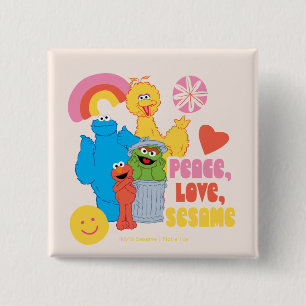 Sesame Street Peace, Love, Sesame Button
