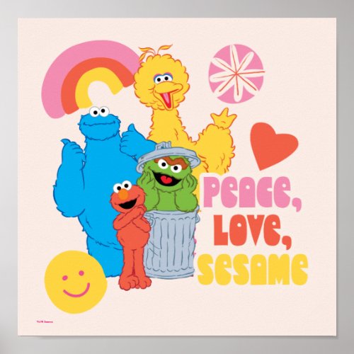 Sesame Street  Peace Love Sesame Poster