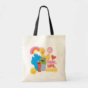 Sesame Street Peace, Love, Sesame Tote Bag