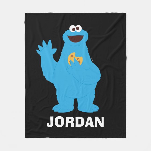 Sesame Street | Personalized Cookie Monster Fleece Blanket (Front)