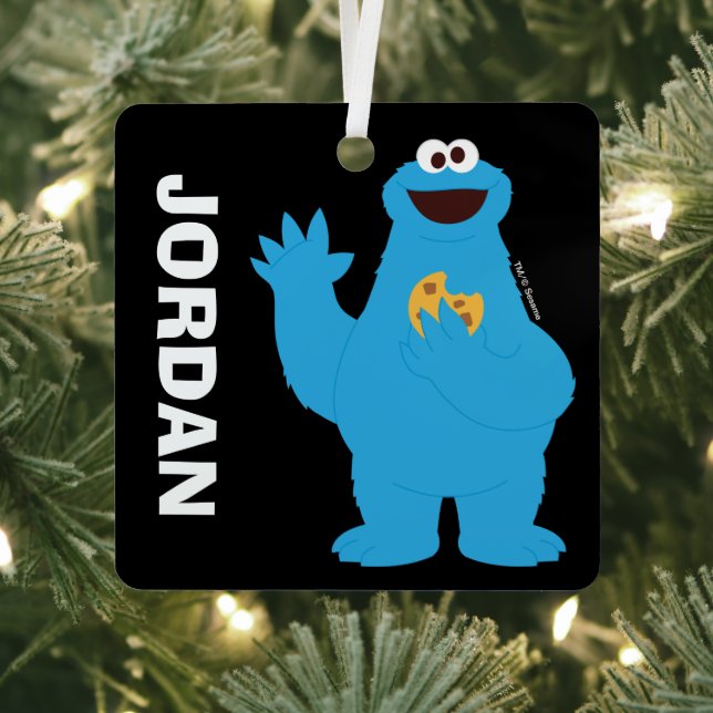 Sesame Street | Personalized Cookie Monster Metal Ornament (Insitu)