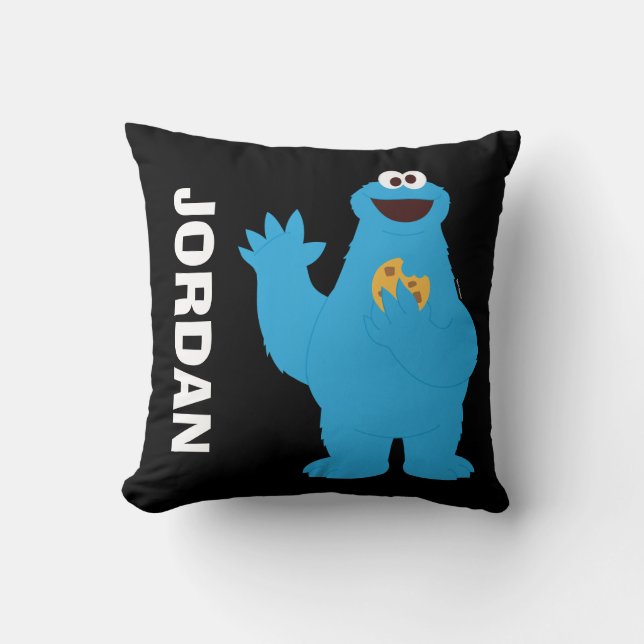 Sesame Street | Personalized Cookie Monster Throw Pillow (Front)