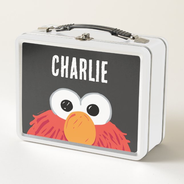 Sesame Street | Personalized Elmo Big Face Metal Lunch Box (Front)