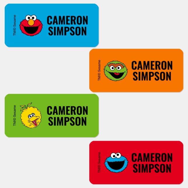Sesame Street Personalized Kids Labels (Group)