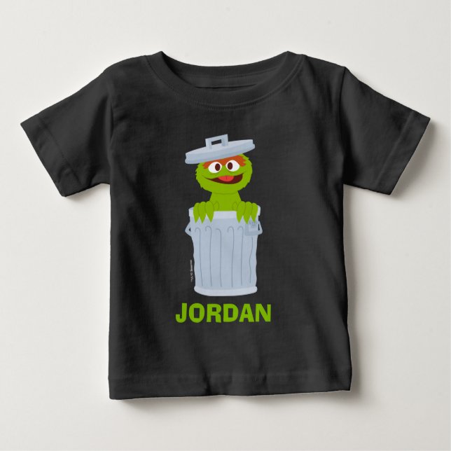 Sesame Street | Personalized Oscar the Grouch Baby T-Shirt (Front)