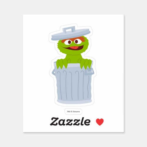 Sesame Street  Personalized Oscar the Grouch Sticker